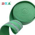 Nylon Glitter Silber Lurex elastisches Gurtband für Kleider